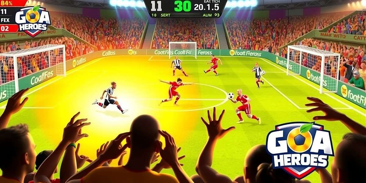 Goa Football Heroes - Authentic Indian Football Action Goa Football Heroes gameplay showing an intense match between Goan teams with enthusiastic crowd